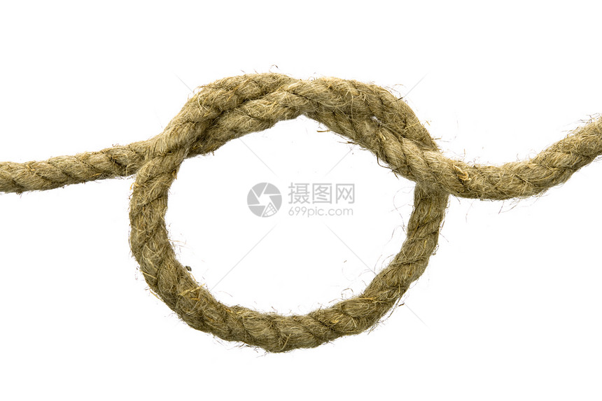 有节点的绳索变换钢丝亚麻力量领带细绳棕色图片