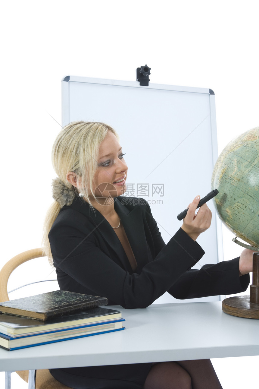 年轻老师会教地理学导师职业成年人旅行办公室文员女性女士快乐教育图片