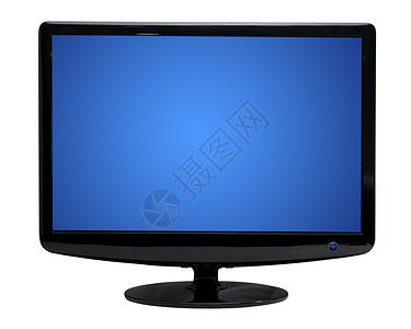 隔离的平面电视屏幕薄膜白色晶体管监视器背景图片
