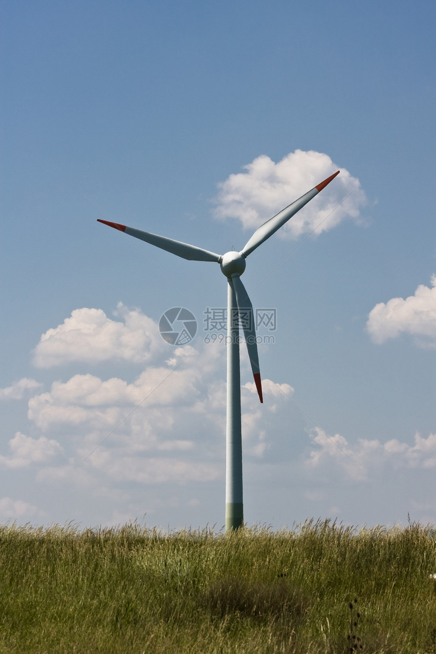 风风涡轮发电机戏剧性旋转日落力量金属风车农业农村国家图片