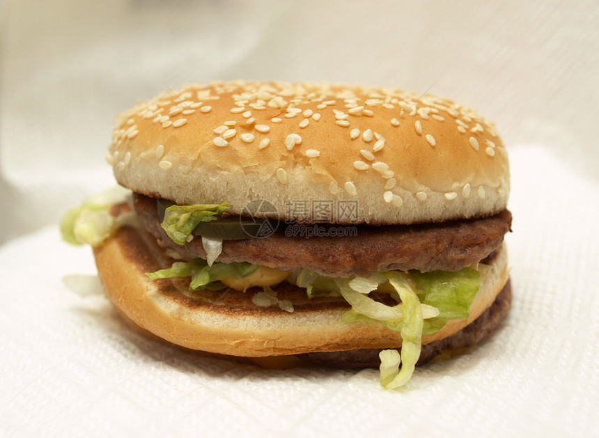 汉堡包芝麻地面宏观美食食物牛肉小吃芝士种子盘子图片