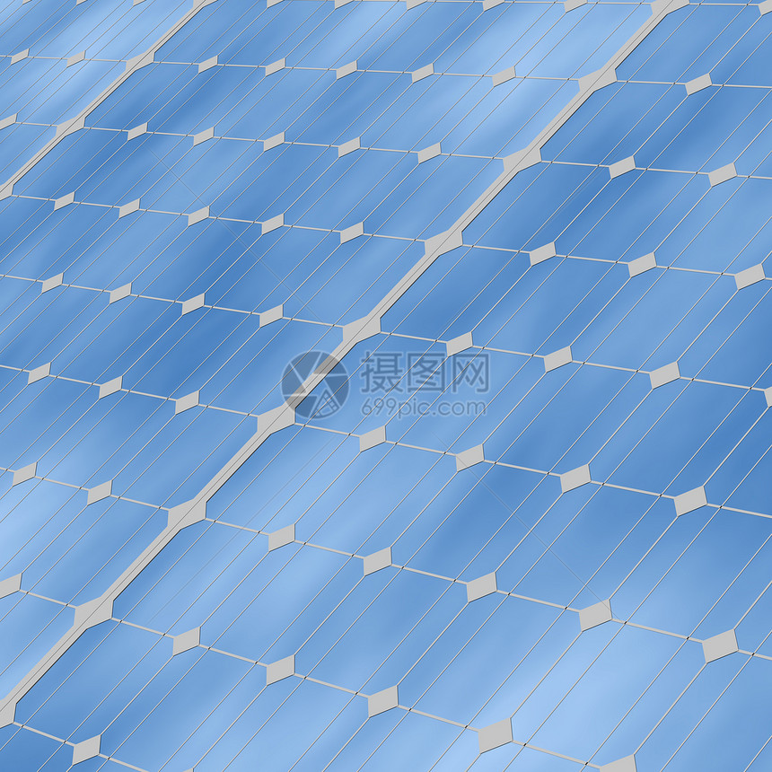 太阳能电池板特写细胞太阳安装光伏活力插图生态储蓄渲染环境图片