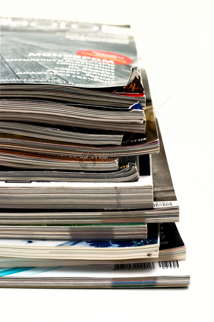 杂志回收印刷文章通讯团体数据商业全球白色图片