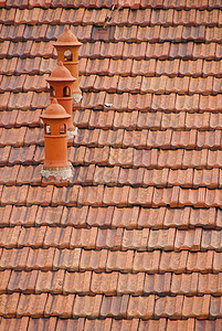 屋顶阴影房子红色城市线条瓷砖几何学背景图片
