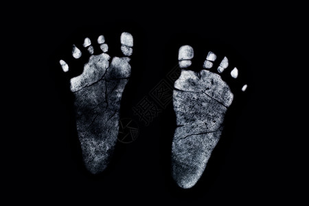 脚斗士证书新生儿的脚印背景