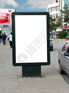 空白的广告牌 包括剪贴路径背景图片