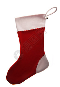 圣诞袜精神礼物白色红色短袜背景图片