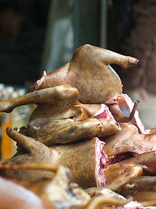 赛狗肉供出售的狗肉背景