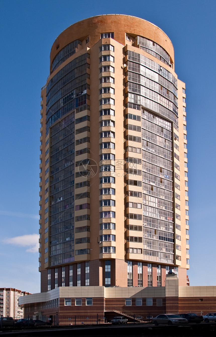 房地产景观玻璃建筑学摩天大楼蓝色城市商业公寓高楼建筑图片