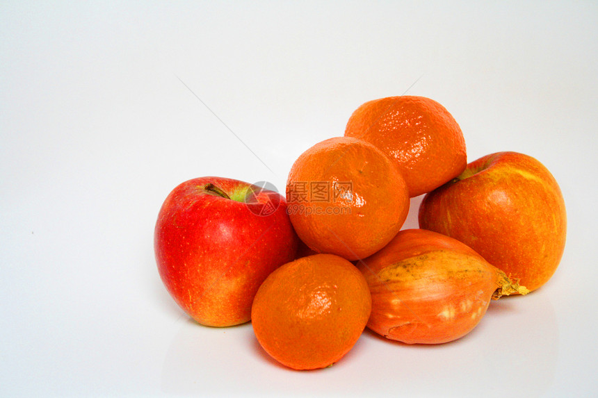 水果和蔬菜收成红色棕色种子洋葱植物生产食物橙子白色图片