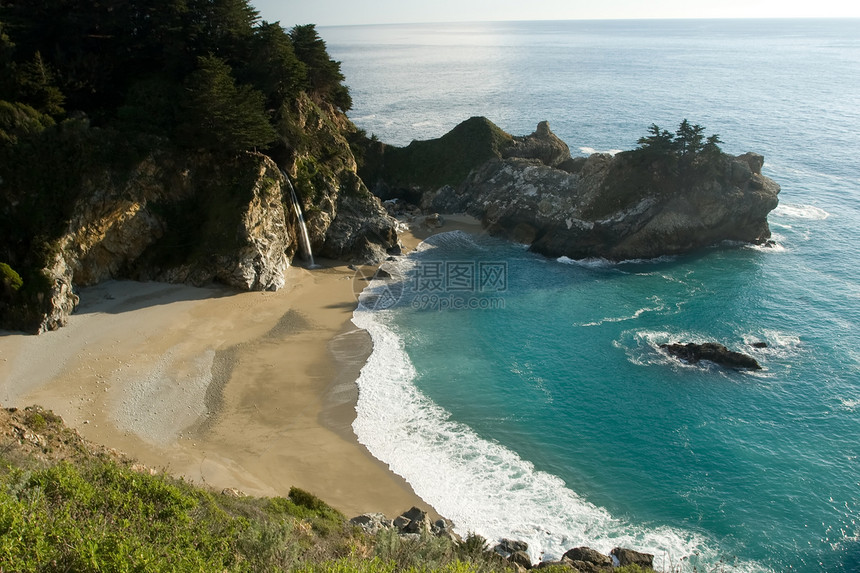 大南海岸线灯塔海洋麦威岩石悬崖波浪海岸旅行公园图片