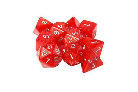 骰子6面红色角色玩骰子集背景
