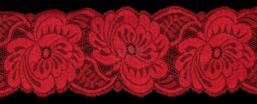 红色蕾带纺织品材料裙子艺术装饰品图片