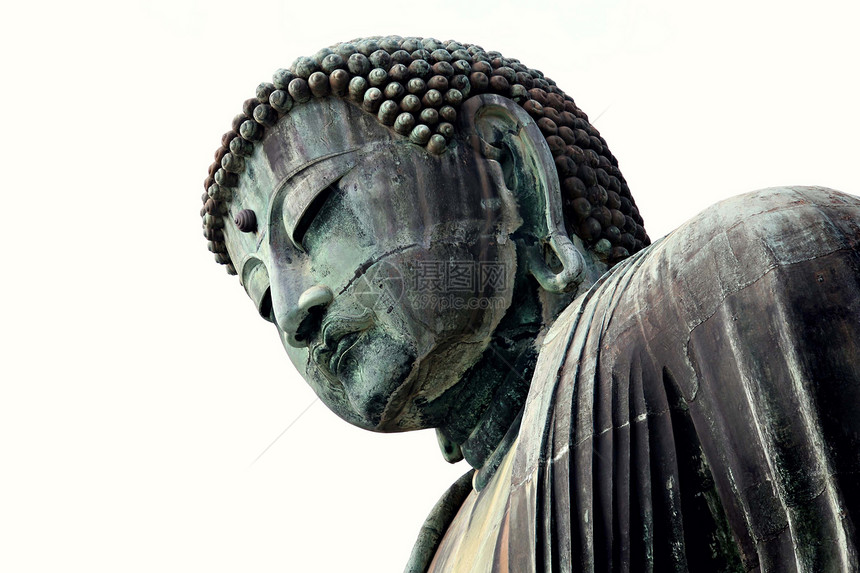 佛像冥想佛教徒雕塑信仰偶像上帝绿色青铜宗教纪念碑图片