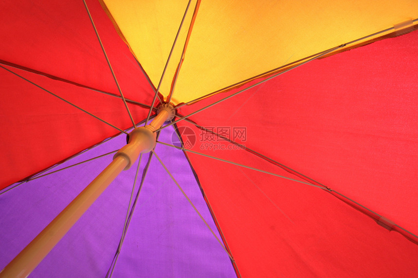 多彩色伞黄色紫色辐条积木红色图片