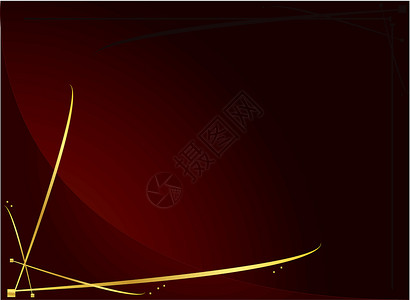 红色和金色背景框架金子金属插图背景图片