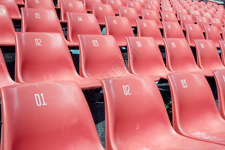 体育场座运动数字椅子竞技场地面红色论坛线条看台背景图片
