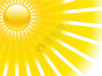 夏季太阳光照向矢量背景背景图片