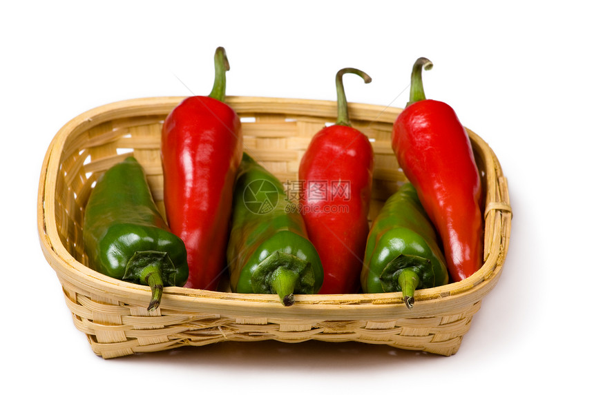 红辣椒和绿辣椒蔬菜红色香料图片