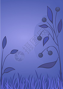 蓝莓花草装饰品背景图片