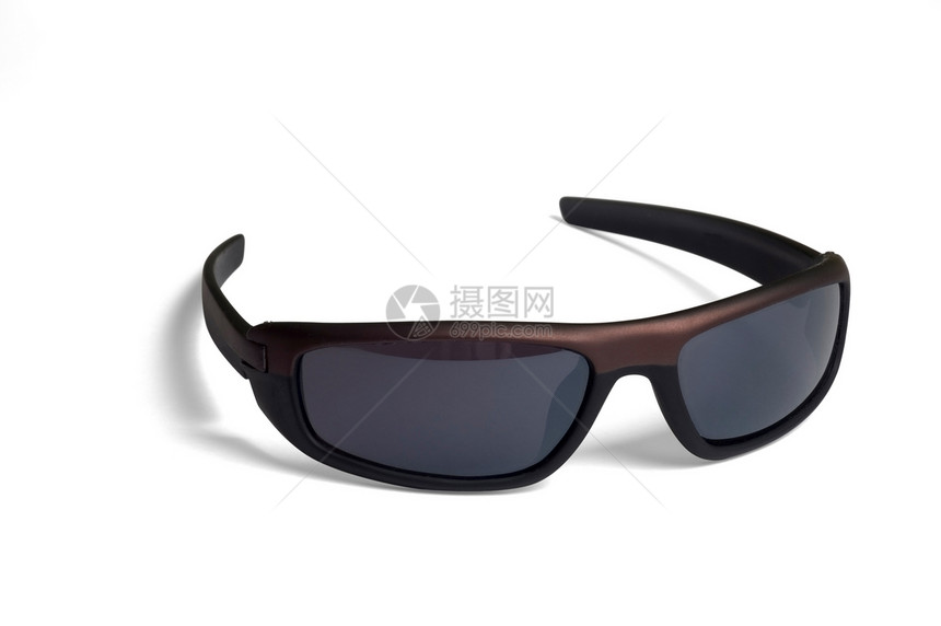 太阳镜镜片阴影白色框架玻璃眼镜晴天黑色塑料紫外线图片