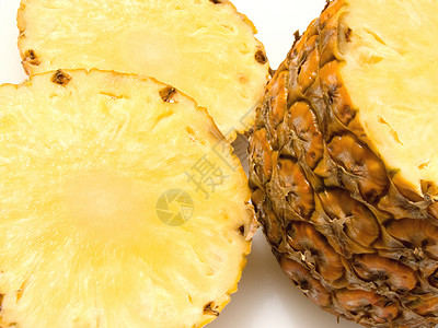 菠萝黄色水果食物背景图片