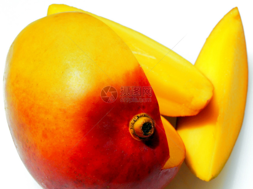 芒果异国黄色水果品味红色情调图片