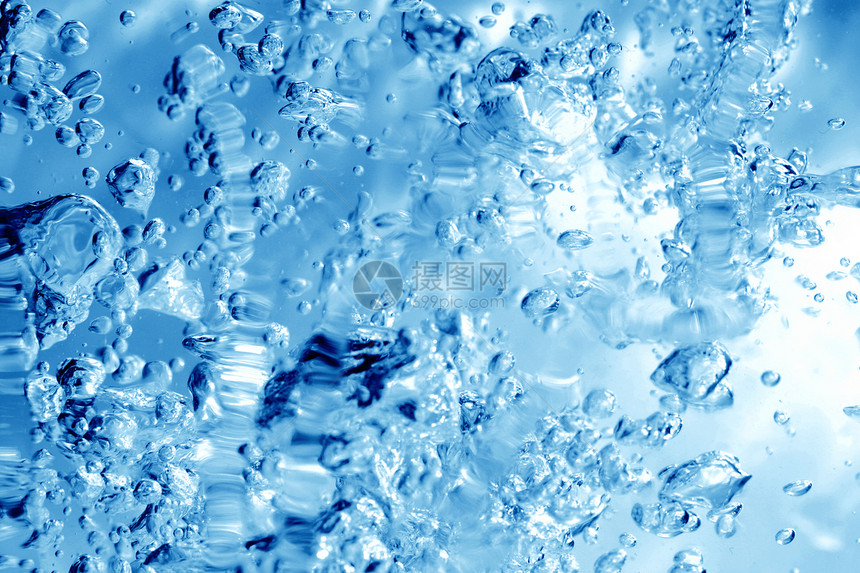 水泡宏观海洋气泡口渴蓝色温泉墙纸水滴瓶子流动图片