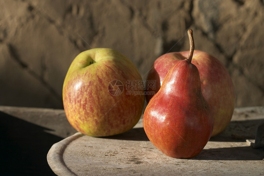 苹果和梨健康食物水果植物群花园图片