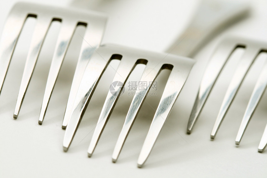 叉刀具宏观工具环境盘子晚餐餐具服务用餐白色图片
