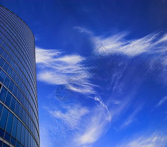 蓝天上天空的摩天大楼外表背景图片