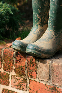 水井花园园艺靴子背景图片