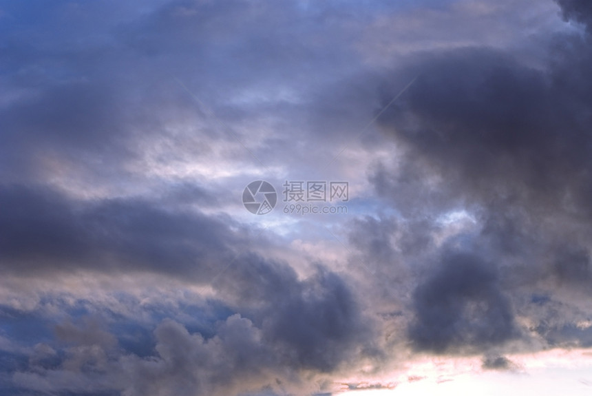 暴风云积雨天气气候蓝色雷雨天空地平线图片