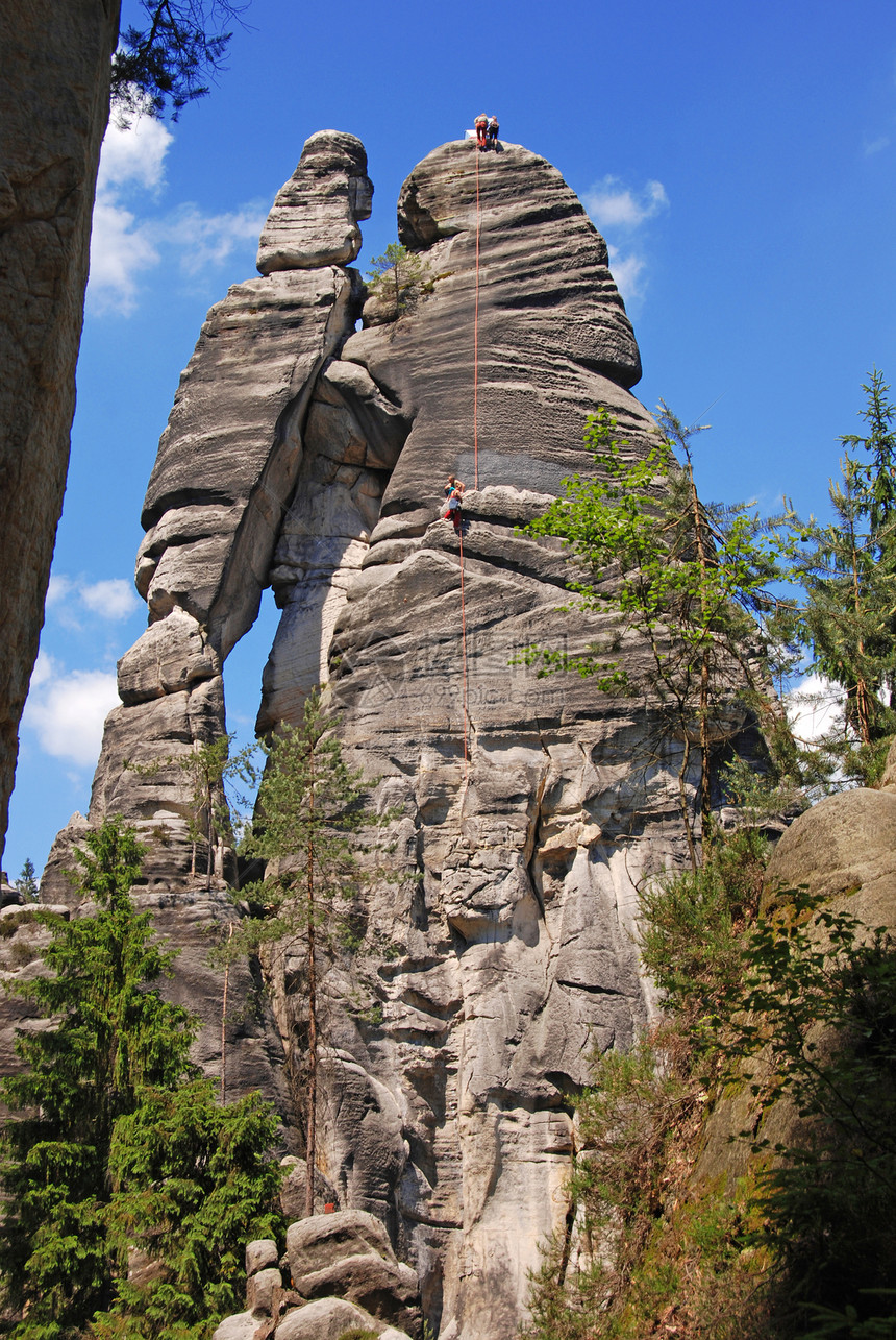 Aderspach 摇滚城市岩石植物峡谷石灰石登山运动勘探通道悬崖迷宫图片