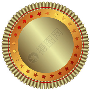 星星奖牌含有恒星的银质板(矢量)设计图片