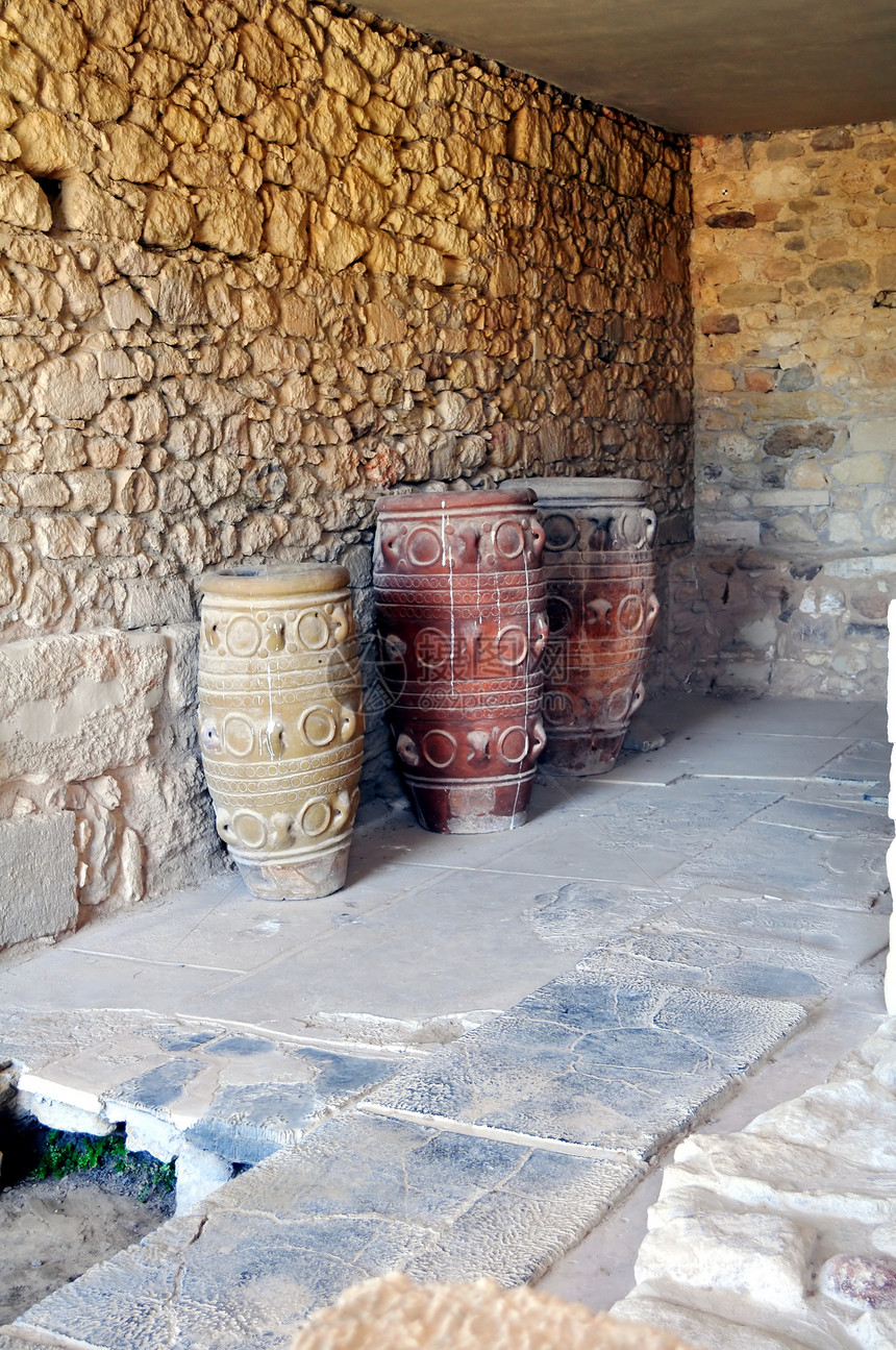 Knossos Crete的考古遗址神话建筑学寺庙废墟考古学游客制品历史性陶瓷历史图片