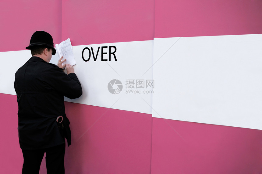 游戏结束游戏制裁渎职罪行越界涂鸦警察犯罪法律粉色行为图片
