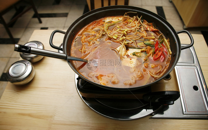 韩国汤烹饪面条海鲜餐厅食物食品猪肉美食课程美味图片