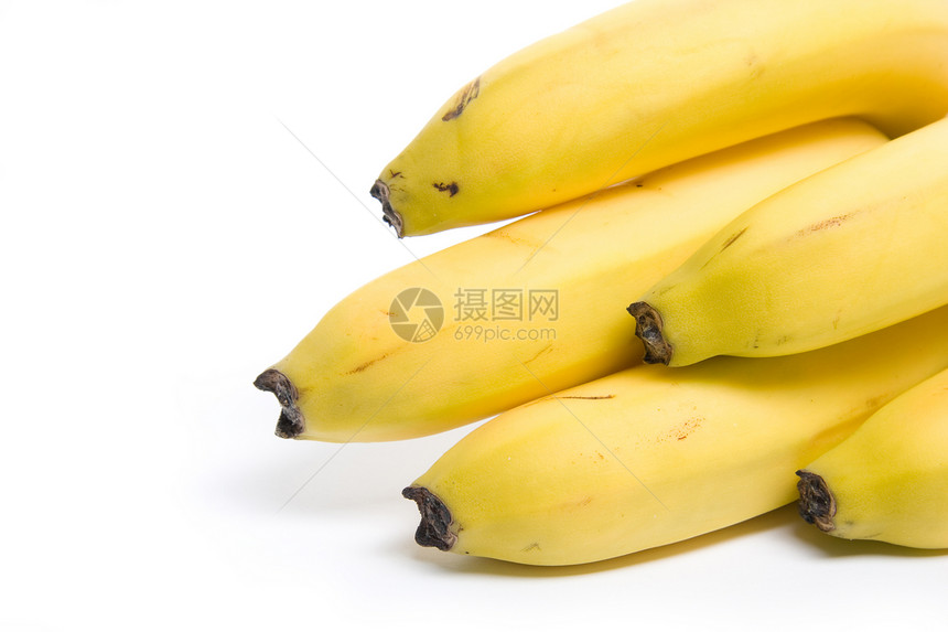 一群香蕉植物小吃水果甜点黄色白色饮食热带食物图片