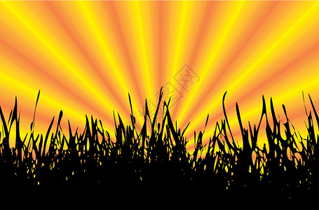 赫雷夏蒂克热暑夏黄色剪贴创造力射线日落烧伤光束墙纸旋转插图设计图片