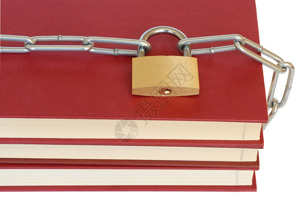 锁链中的书本安全图书馆知识锁定监狱挂锁教育背景图片