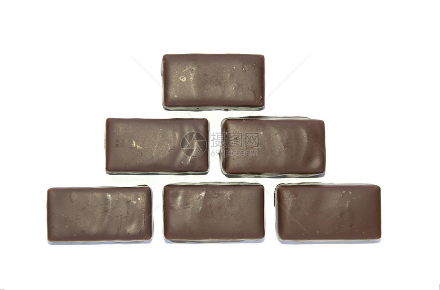 巧克力几何金字塔宏观棕色数字甜点食物糖果图片