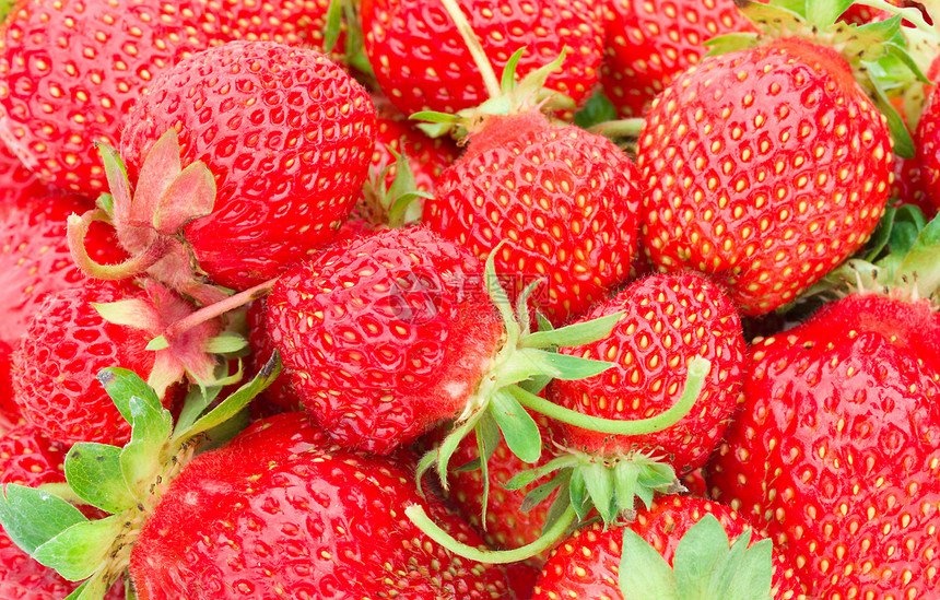 草莓白色甜点活力浆果叶子团体健康红色食物图片