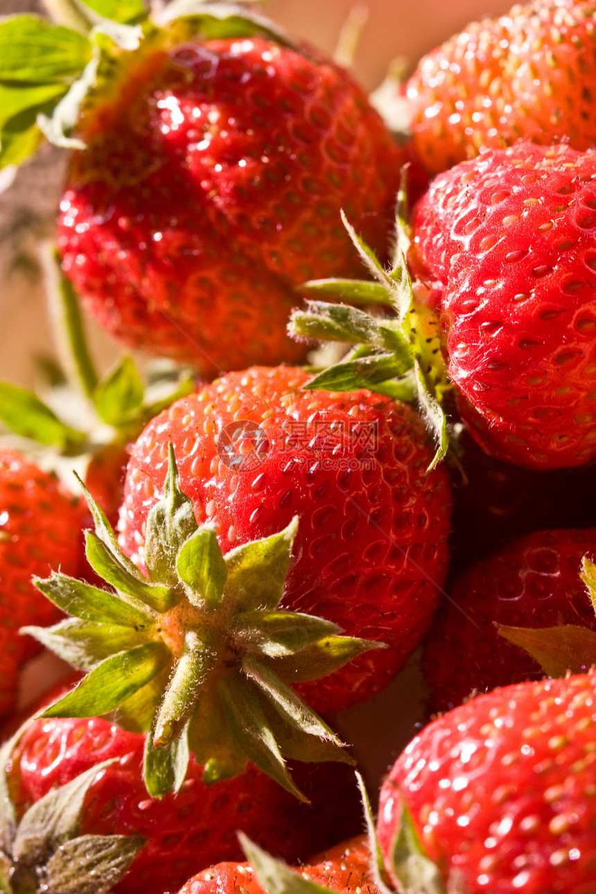 草莓宏观营养食物红色水果甜点饮食种植图片