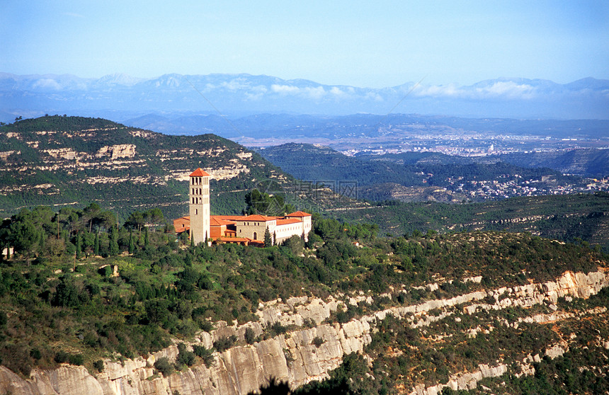 西班牙修道院山脉建筑学宗教地域性旅行风景图片