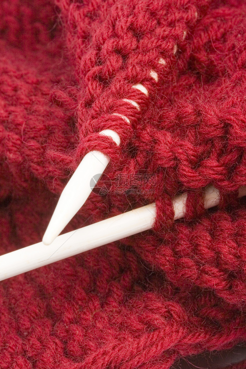 编织线索爱好宏观针织白色创造力手工羊毛羊绒针线活图片