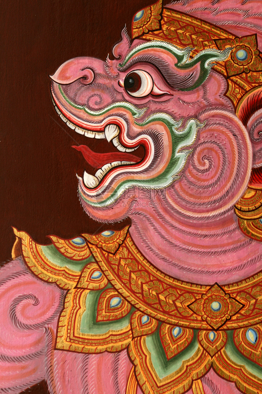 寺庙绘画金子文化艺术宗教图片