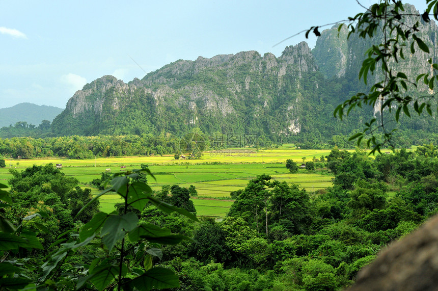 美丽的风景如凡维昂地标石灰石岩石旅行稻田热带雨林荒野丘陵假期热带图片