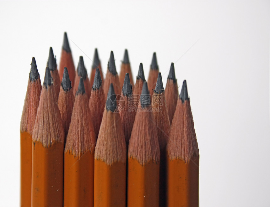 铅笔课程白色背景一张照片图片