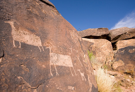 阿纳萨齐峡谷的Petroglyphs文化文明雕刻品原住民岩画涂鸦历史背景图片